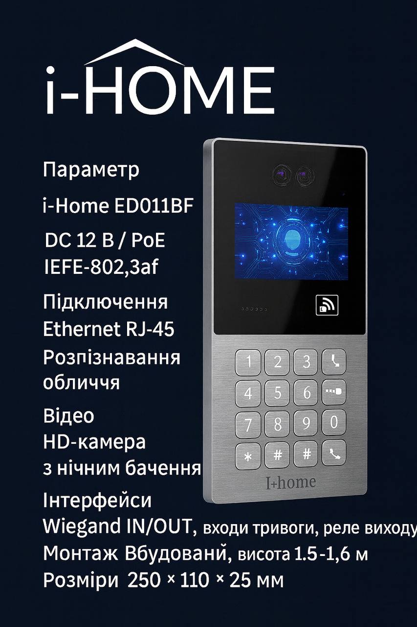 i-Home IZH11BF — термінал доступу з розпізнаванням обличчя