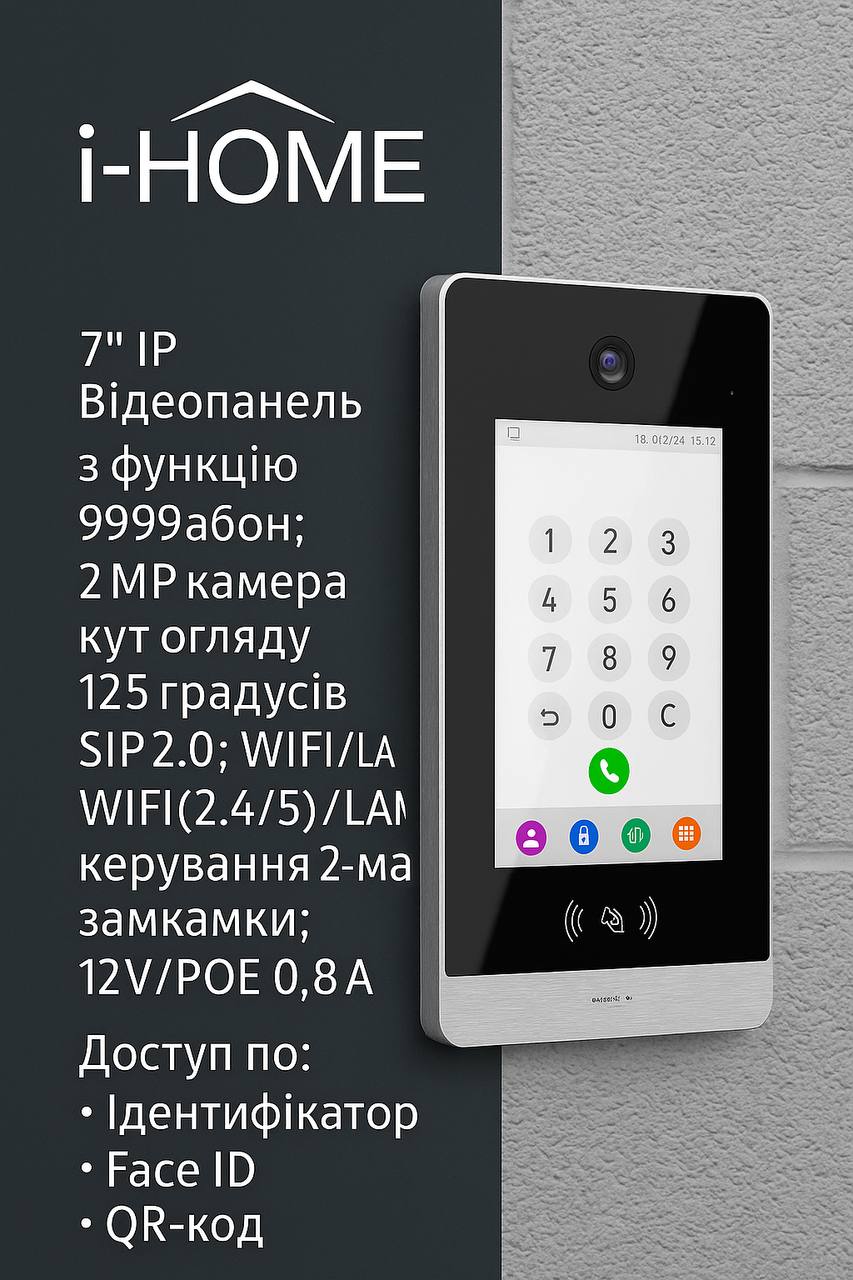 i-Home IH-600BF SR — багатоабонентська панель, 2 МП камера, IP66